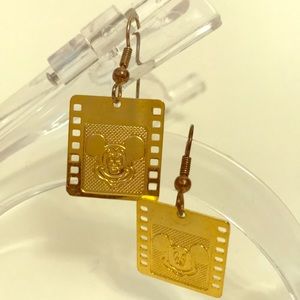 Micky Mouse Gold Tone Earrings - Disney